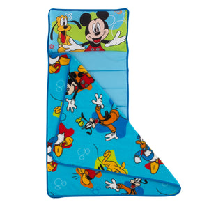Disney Mickey Mouse Blue, Red, and Green, Donald Duck, Pluto, and Goofy, Fun Starts Here Toddler Nap Mat