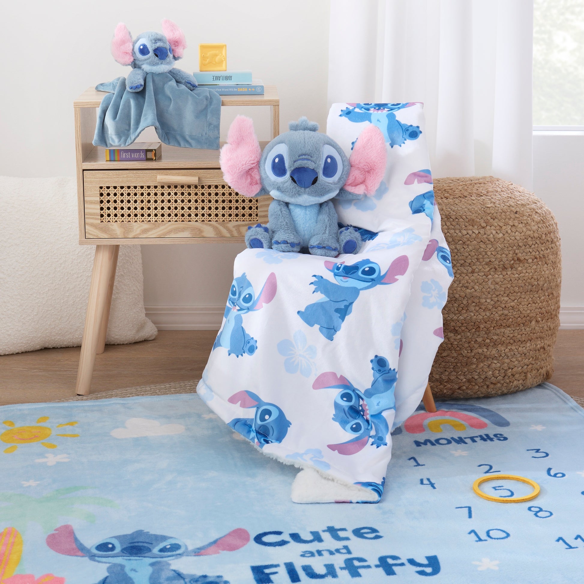 NoJo Disney Stitch Plush Stuffed Animal, Blue and Pink