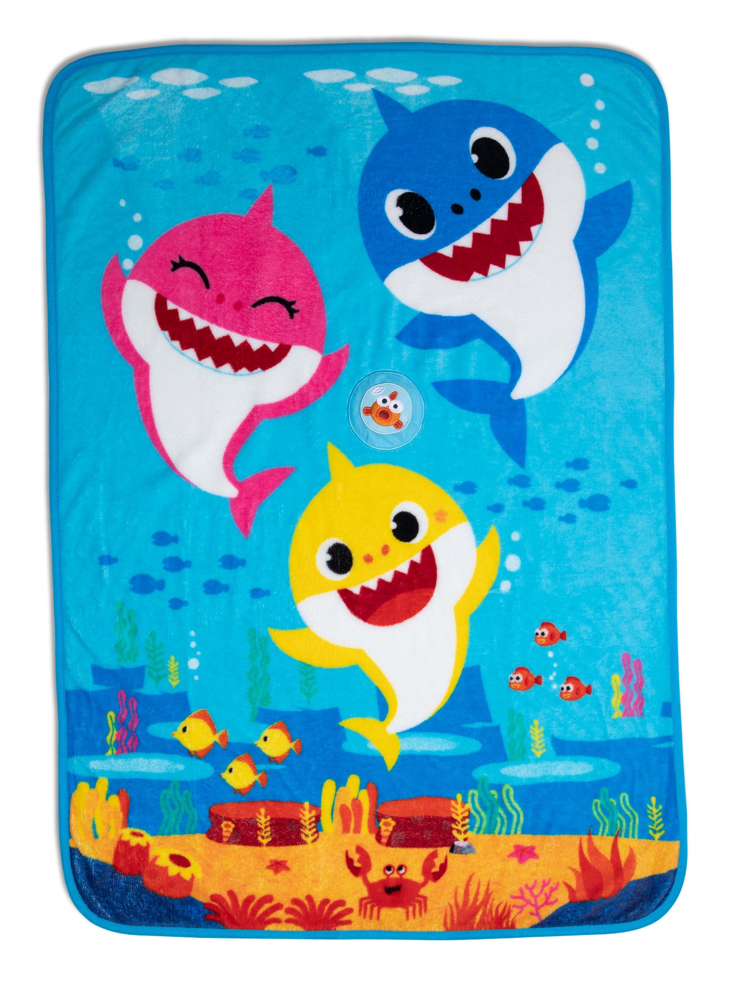 NoJo Baby Shark Plush Musical Toddler Blanket - Plays Theme Song