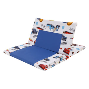 Cars Radiator Springs White, Blue, and Red Lightning McQueen and Tow-Mater Preschool Nap Pad Sheet