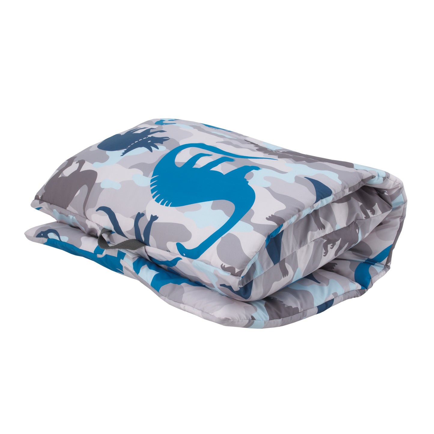 Everything Kids Navy, Grey and Royal Blue Dino Deluxe Easy Fold Nap Mat