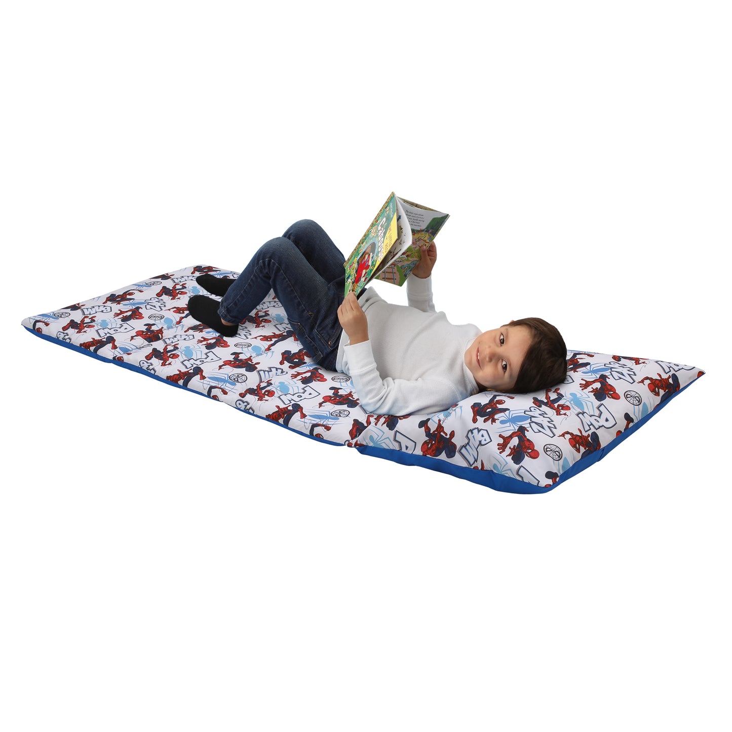 Marvel Spiderman to the Rescue Red, White, and Blue Deluxe Easy Fold Toddler Nap Mat