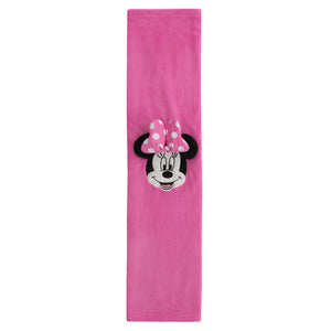 Disney Let's Party Pink, Black and White Minnie Mouse Character Shaped Toddler Blanket