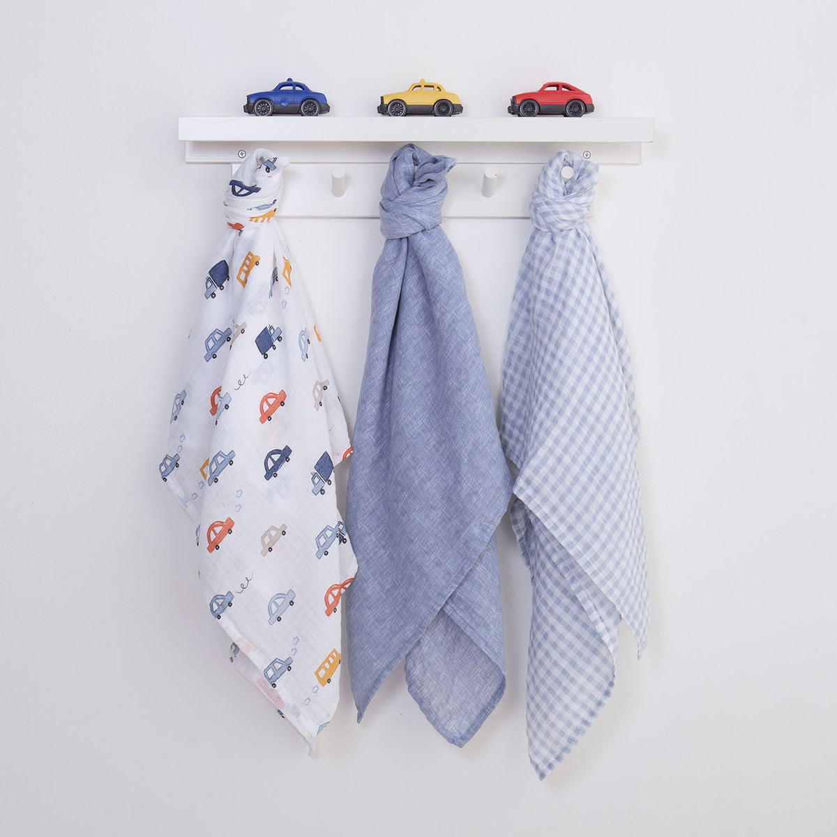 mini by Motherhood - Tiny Cruisers 3 Pack Muslin Swaddle Blankets
