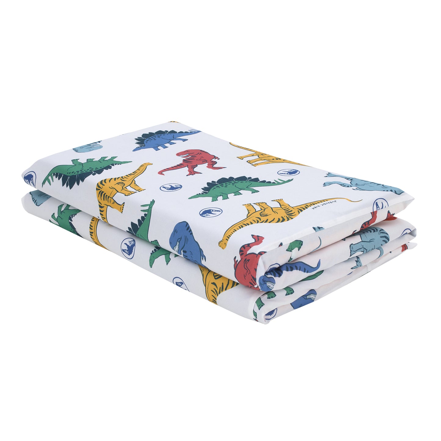 Universal Jurassic World Wild and Free Blue, Green, and Yellow Dinosaur Preschool Nap Pad Sheet