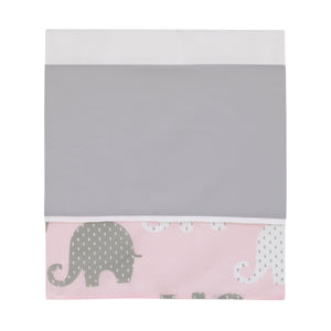 NoJo The Dreamer Pink and Grey Elephant 8 Piece Nursery Crib Bedding Set