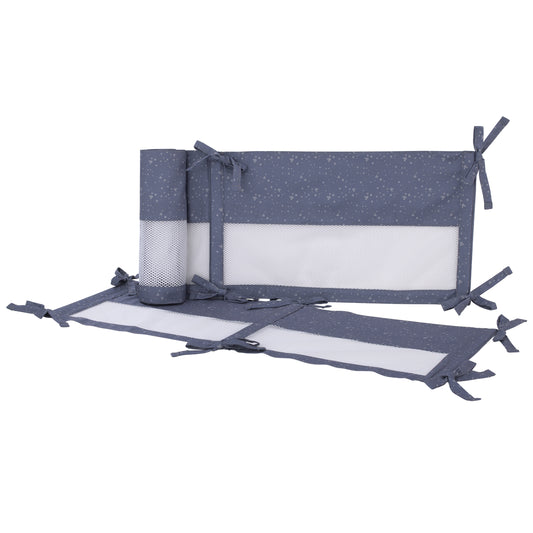 Mickey Mouse Love Mickey Navy and Gray Secure-Me Crib Liner