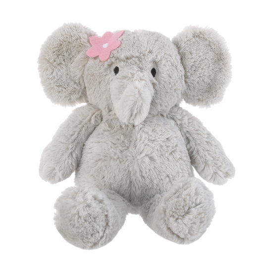 Floral Elephant Gray Plush Stuffed Animal