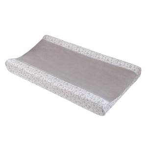 Together is Better White and Taupe Lamb Super Soft Changing Pad Cover