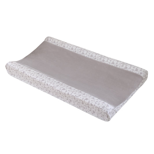 Together is Better White and Taupe Lamb Super Soft Changing Pad Cover
