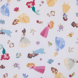 Disney Princess Pink, Blue, Yellow, and White Super Soft Nursery Fitted Crib Sheet