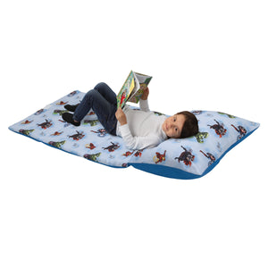 Marvel Avengers Fight the Foes Blue, Red, Green Hulk, Iron Man, Thor, Captain America Deluxe Easy Fold Toddler Nap Mat