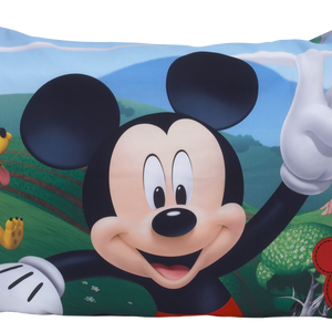 Disney Mickey Mouse - Blue, Red, Yellow 2 Piece Toddler Sheet Set with Fitted Crib Sheet and Pillowcase