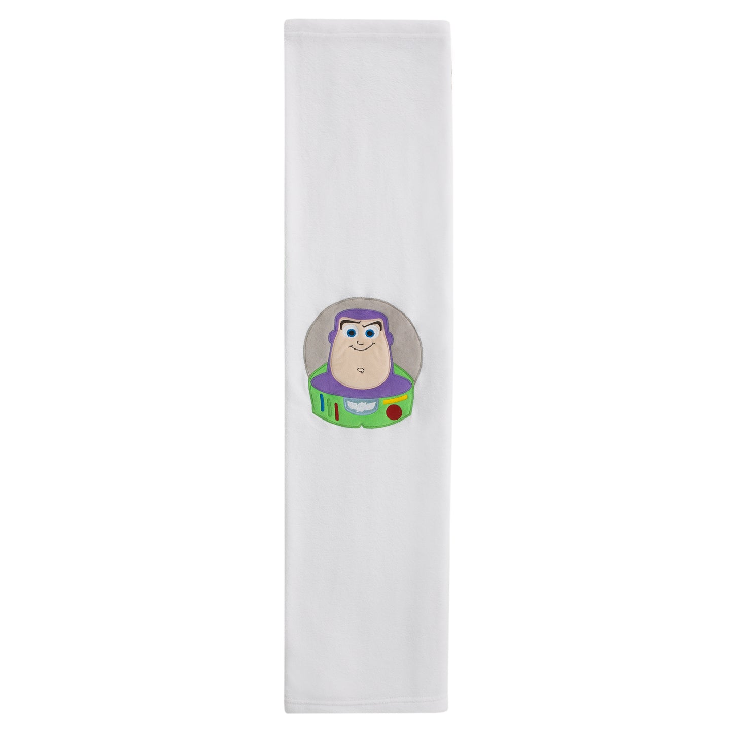 Disney Toy Story It's Play Time White, Green, and Purple, Buzz Lightyear Shaped Toddler Blanket