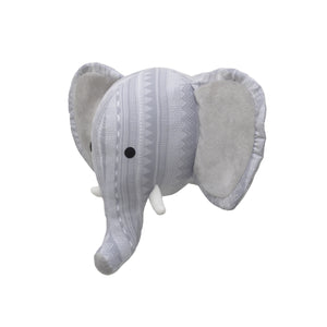 NoJo Elephant Head Printed Wall DÃƒÆ’Ã‚Â©cor - Grey/White
