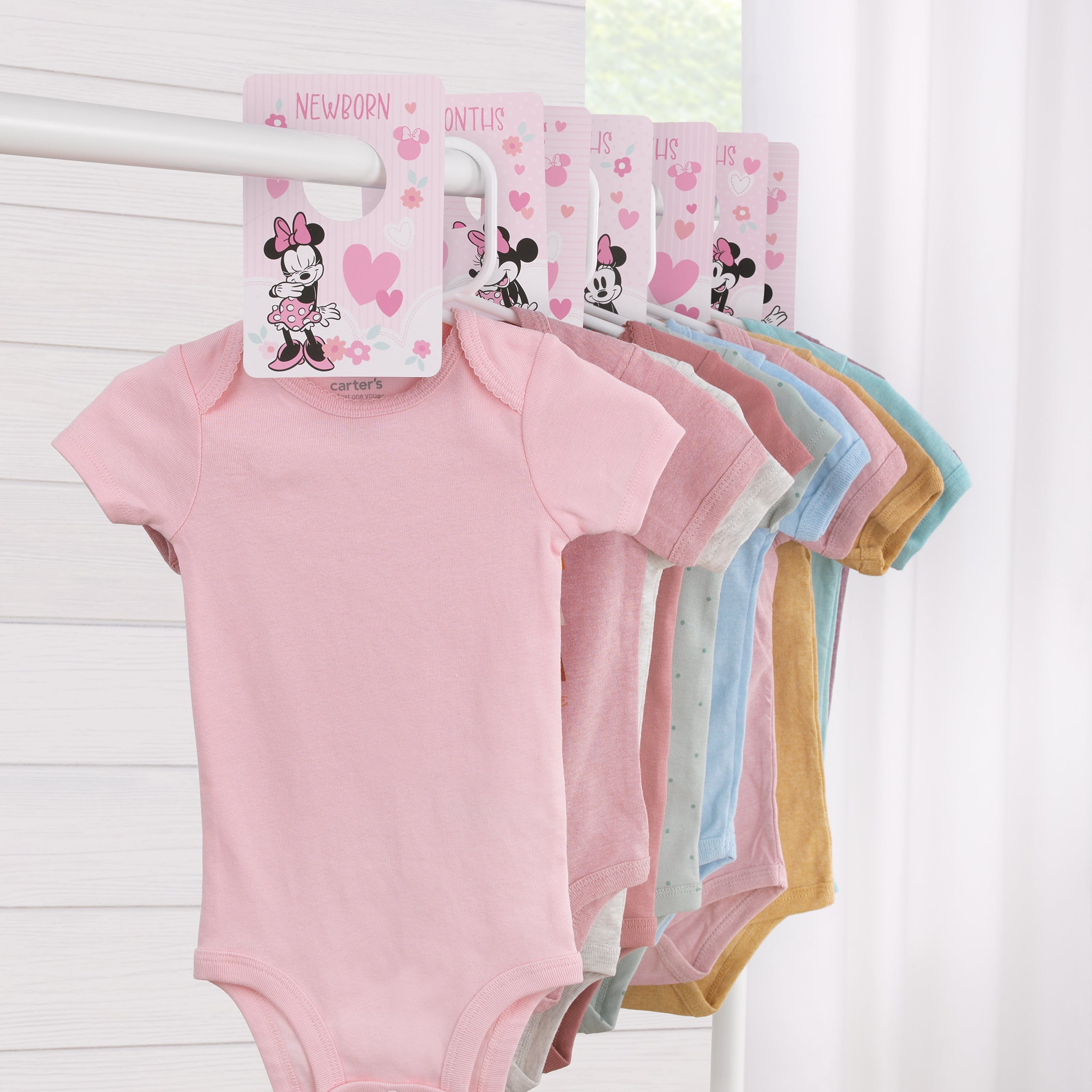 Minnie Mouse Pink, Black, and White Nursery Baby Closet Dividers