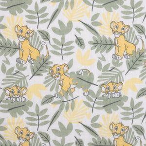 Disney Lion King Sage, Yellow, and White 3 Piece Muslin Swaddle Baby Blanket Set