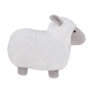 NoJo Together is Better White Plush Decorative Character Lamb Shaped Pillow