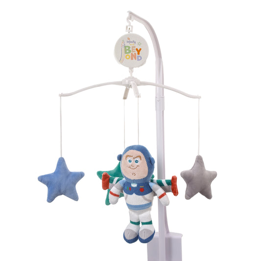 Disney Toy Story Color Crazy Grey, Blue, Orange and Green Buzz Lightyear and Stars Musical Mobile