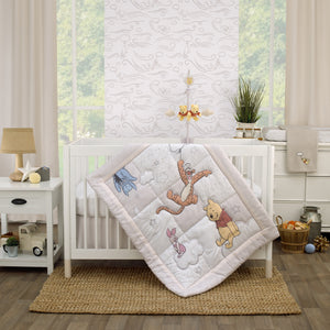 Disney Winnie the Pooh - Blustery Day Grey Cloud Super Soft Baby Blanket with Applique