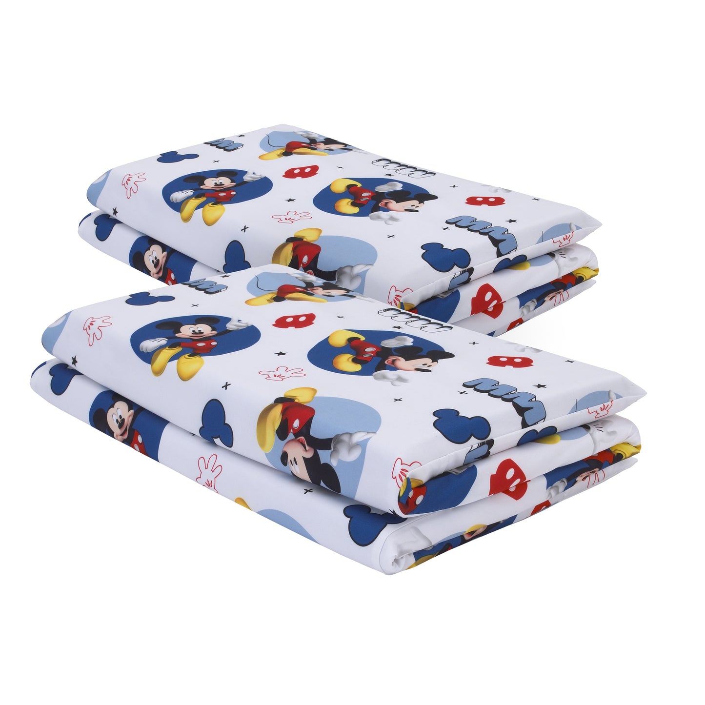 Disney Mickey Mouse - Navy, White, and Red 2 Pack Preschool Nap Pad Sheets
