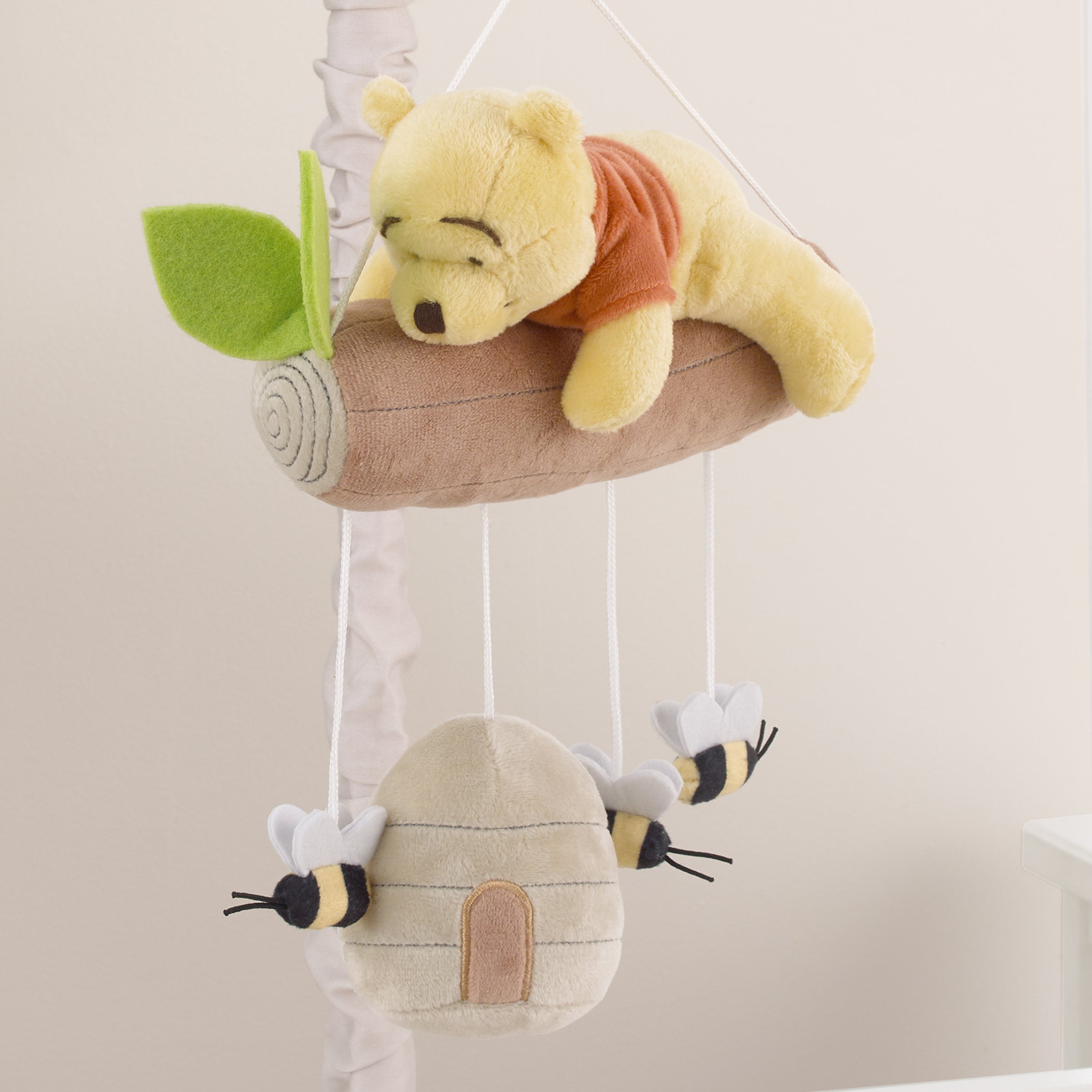 Disney Winnie the Pooh Hugs and Honeycombs Plush Musical Mobile with Bee Hive Bees Pooh Bear and Tree Branch NoJo Baby