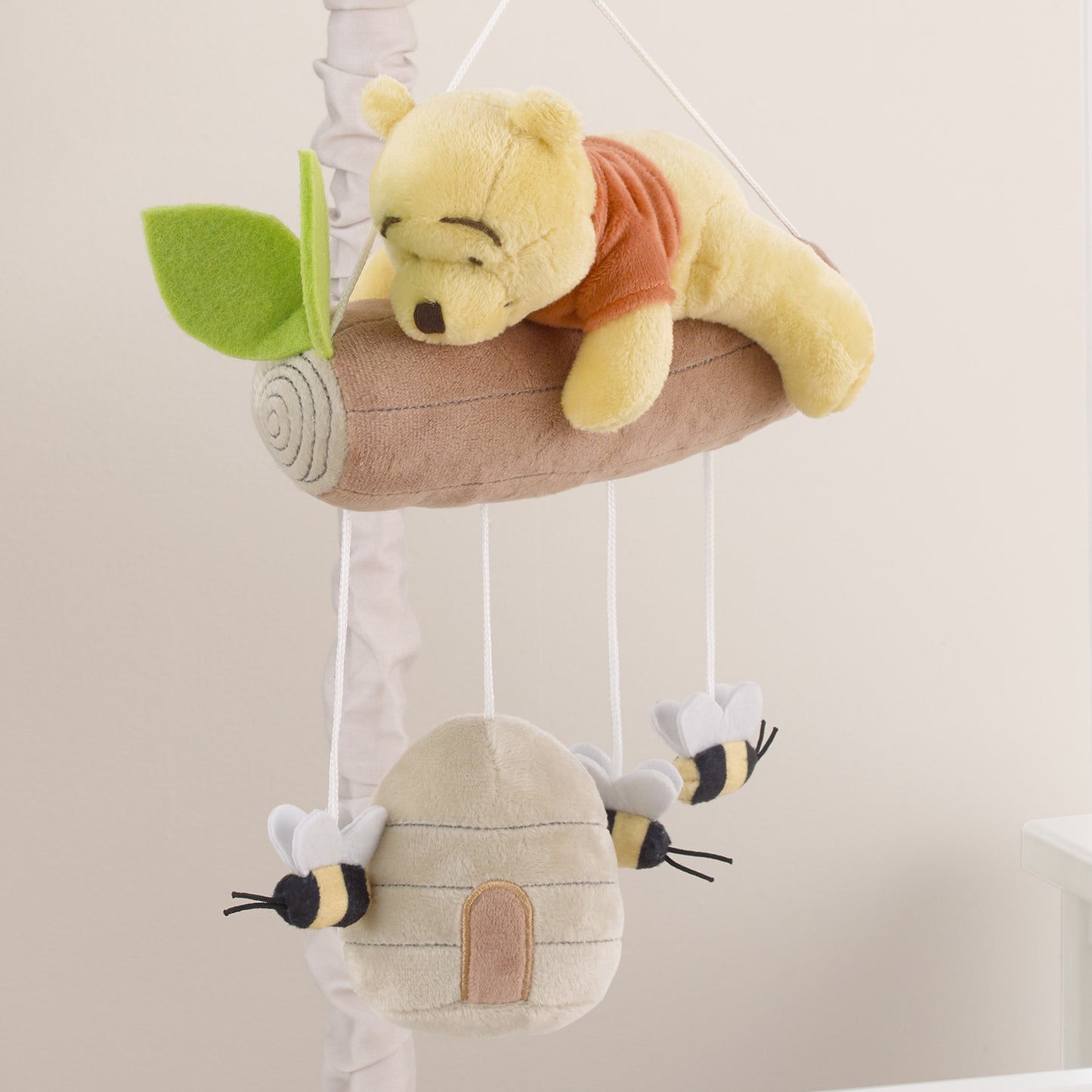 Disney Winnie the Pooh Hugs and Honeycombs Plush Musical Mobile with Bee Hive, Bees, Pooh Bear and Tree Branch