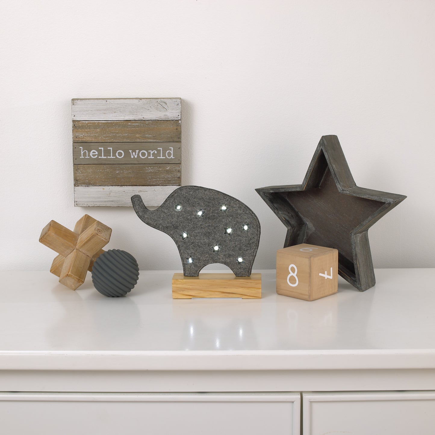 Little Love by NoJo Gray Elephant Lighted Nursery Décor