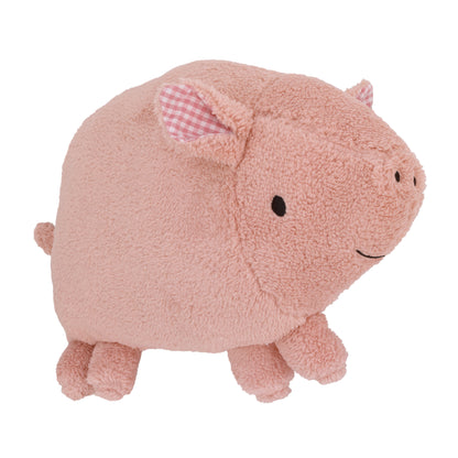 Little Love by NoJo Plush Sherpa Pink Pig Decorative Throw Pillow with 3D Ears and Dimensional Tail