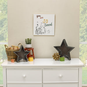 Disney Classic Winnie the Pooh and Tigger You Are So Loved Ivory and Grey Wood Wall decor