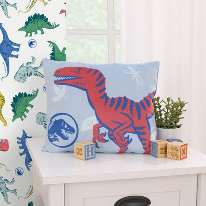 Universal Jurassic World Wild and Free Blue Dinosaur Toddler Pillow