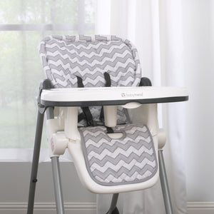 Sumersault Grey and White Chevron High Chair Pad