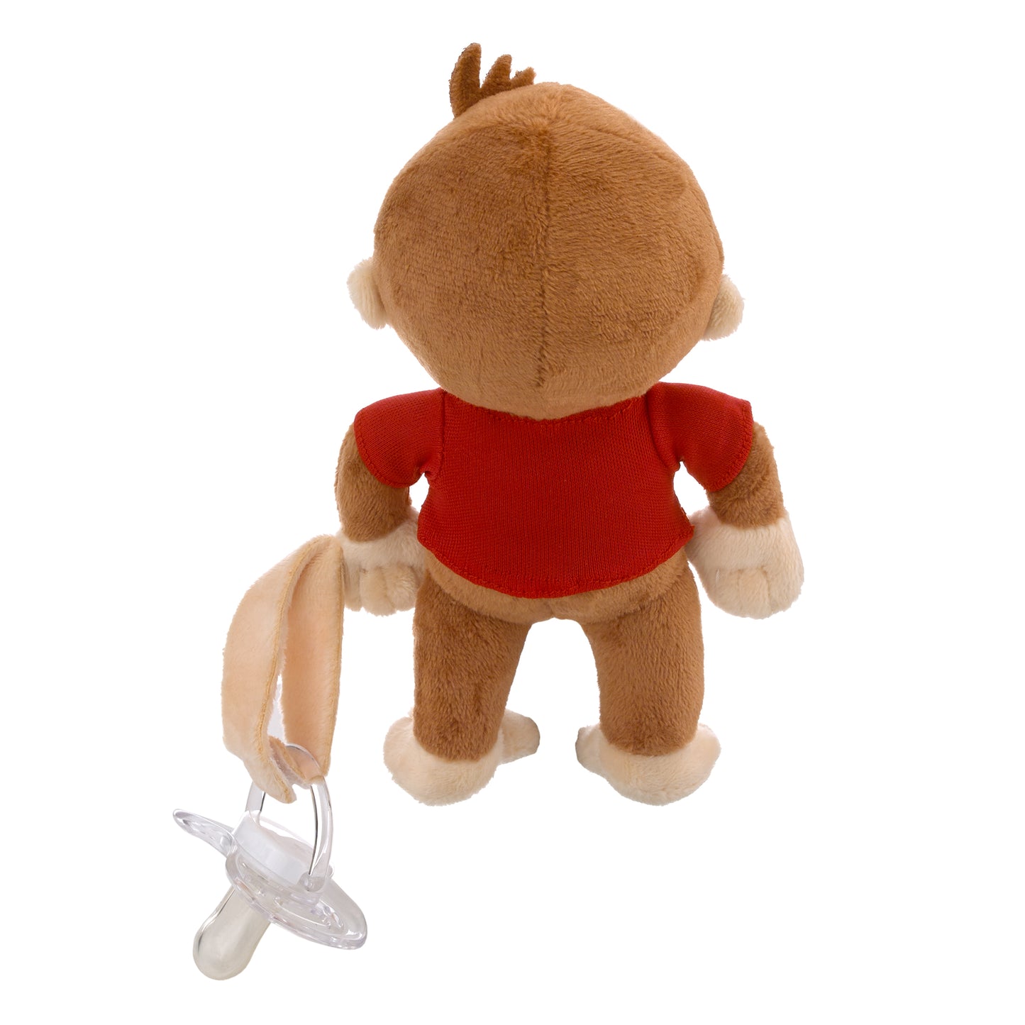 Welcome to the Universe Baby Curious George Brown, Red and Yellow Plush Pacifier Buddy