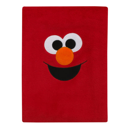 Sesame Street Come and Play Red Elmo Super Soft Character Shaped Toddler Blanket