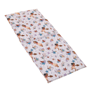 Moana Free as the Ocean Aqua, Purple, Orange, and White Tropical Preschool Nap Pad Sheet