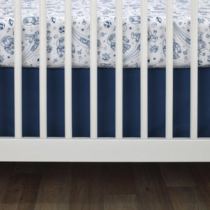 NoJo Disney Toy Story Outta This World Blue and White Nursery Fitted Crib Sheet