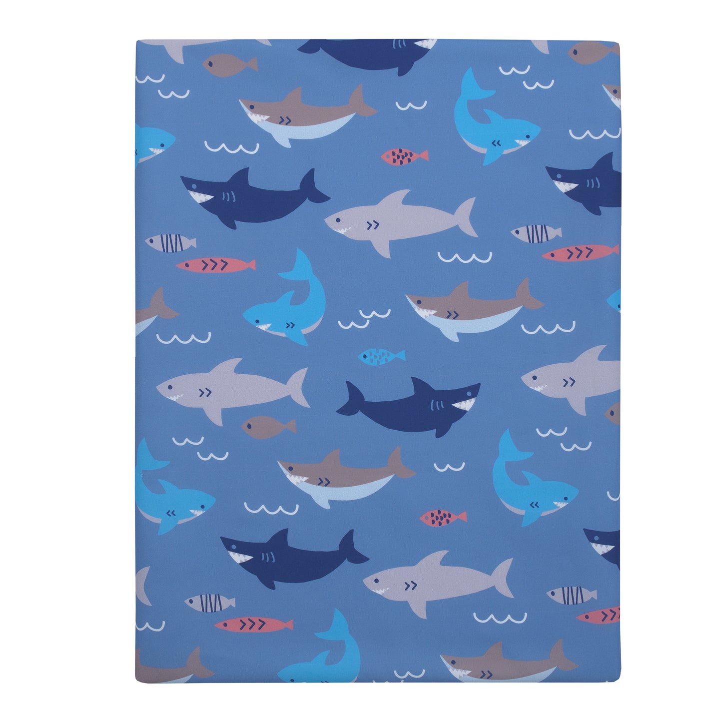 Everything Kids Shark, Fish, Ocean Blue and Grey Preschool Nap Pad Sheet