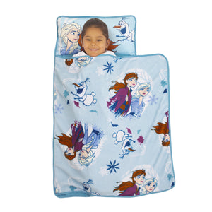 Disney Frozen 2 - Spirit of Nature Padded Nap Mat With Built In Pillow, Blanket and Name Label