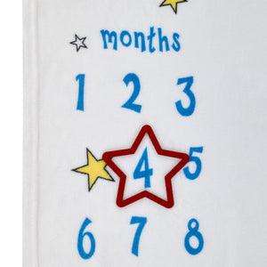 Marvel Amazing Spider-Man Red, White, and Blue Super Soft Milestone Baby Blanket