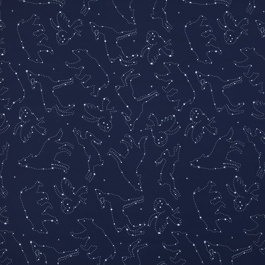 NoJo Super Soft Navy and White Cosmic Constellations Nursery Crib Fitted Sheet