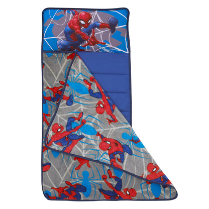 Marvel Spiderman to the Rescue Red, Gray, and Blue Toddler Nap Mat
