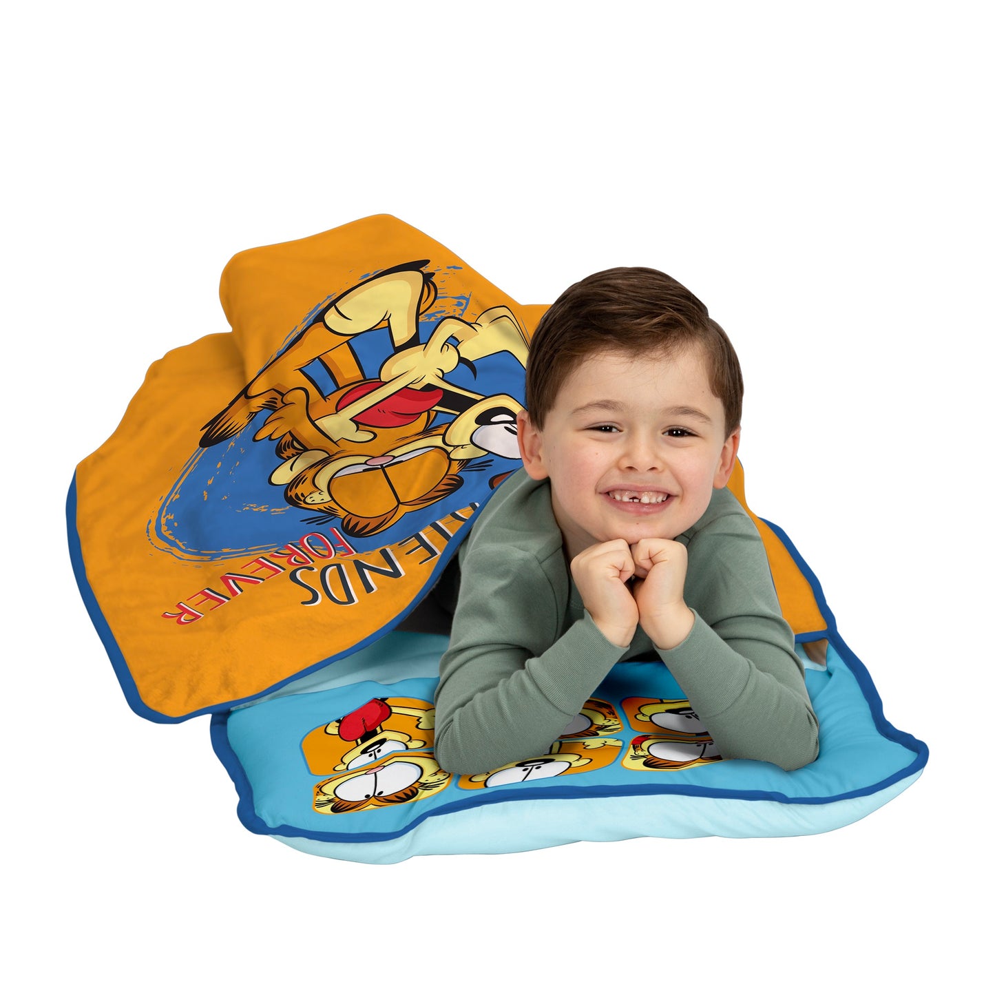 Garfield Forever Friends Toddler Nap Mat - Includes Attached Pillow and Fleece Blanket