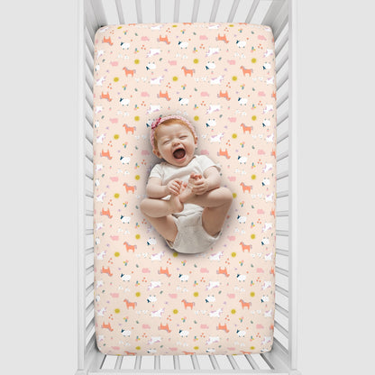 Carter's Sunny Farms Super Soft Mini Crib Fitted Sheet