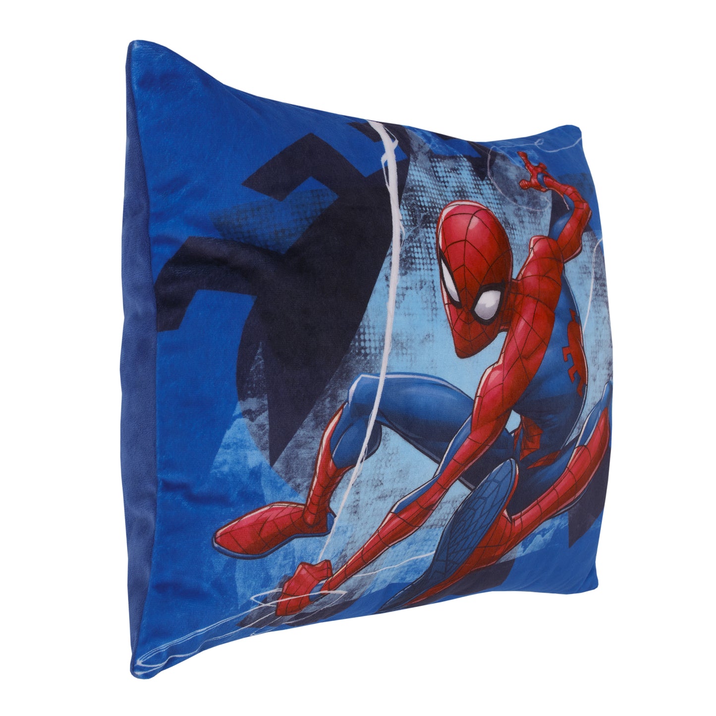 Marvel Spiderman to the Rescue Blue and Red Plush Toddler Pillow