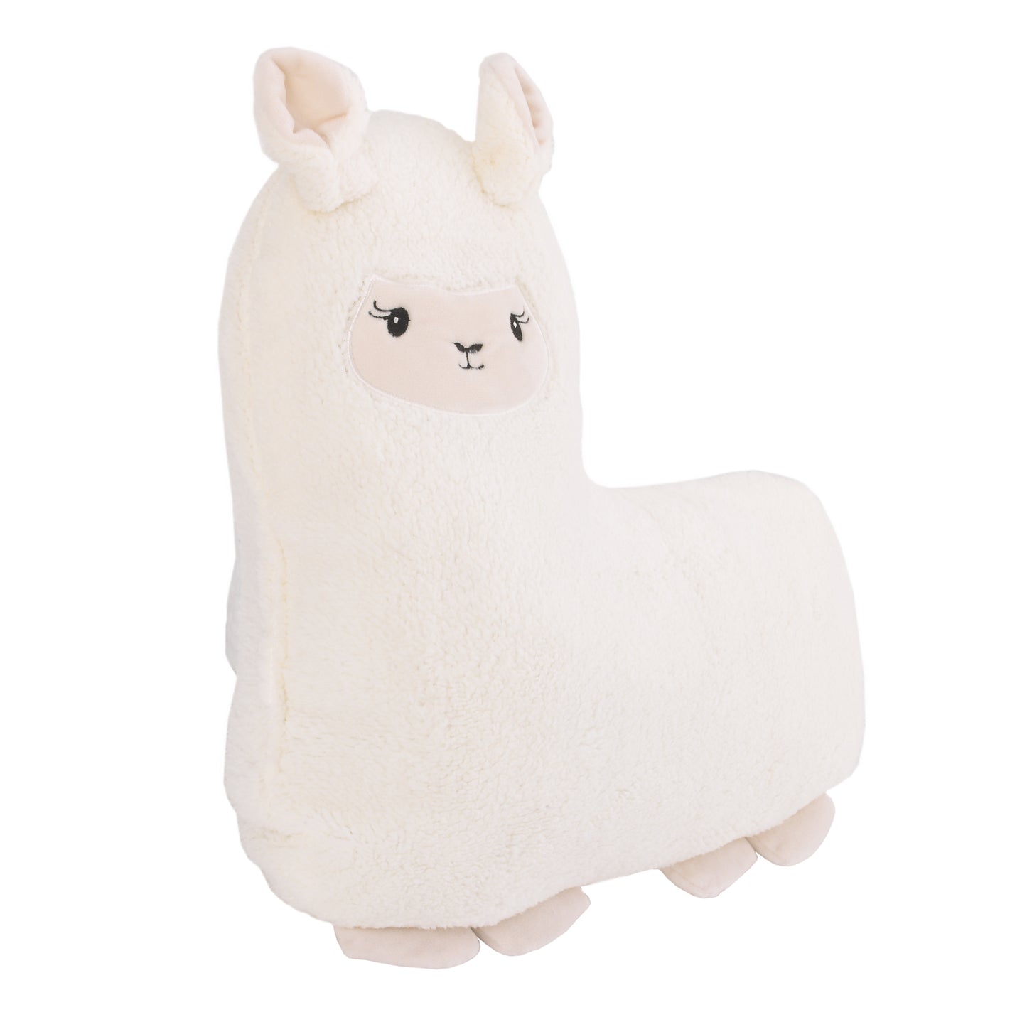 Little Love by NoJo Llama Shaped Plush Sherpa Decorative Pillow - Ivory