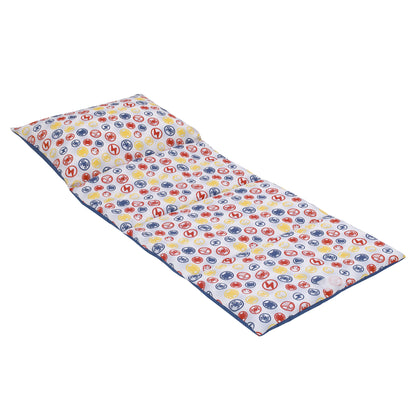 Marvel Spidey and His Amazing Friends Blue, Red, Yellow, and Green, Team Up Deluxe Easy Fold Toddler Nap Mat