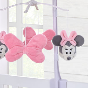 Disney Minnie Mouse Lovely Little Lady Pink Plush Bows Musical Mobile