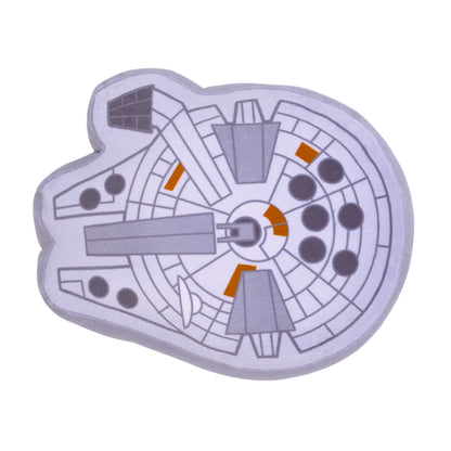 Star Wars Millennium Falcon Shaped Gray and White Plush Toddler Pillow