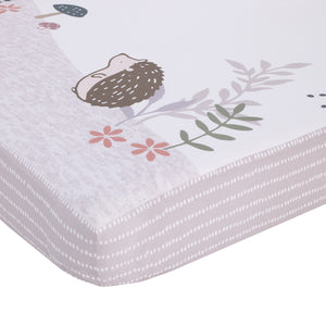 Ever & Ever Woodland Gray, White, Tan, and Gold Rainbow Follow Your Dreams 100% Cotton Nursery Photo Op Fitted Crib Sheet