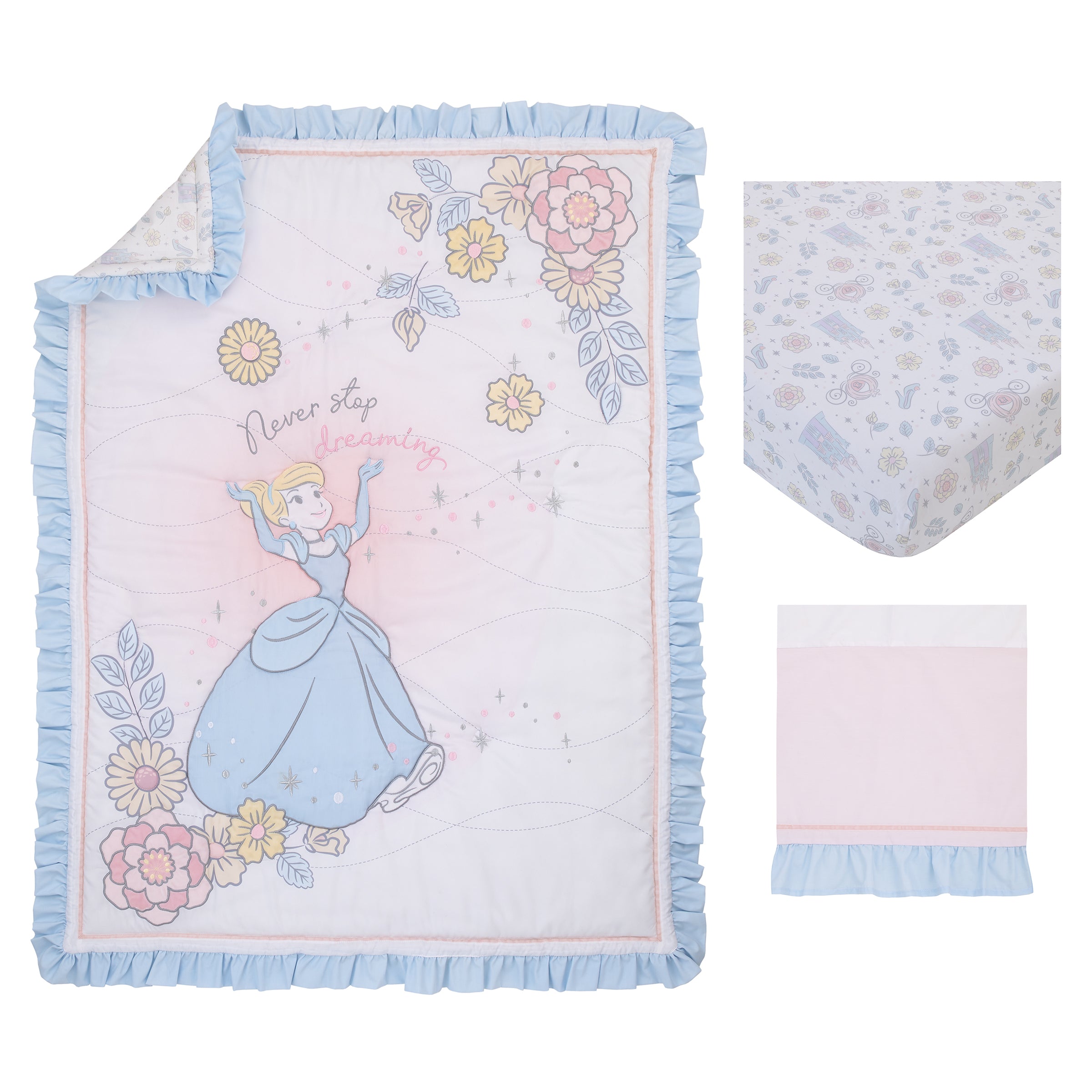 Disney Sweet Princess Light Blue, Pink, and White Cinderella 3